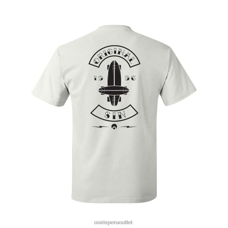 camiseta 68F4P33 blanco camiseta con bolsillo del pecado original Osiris unisexo